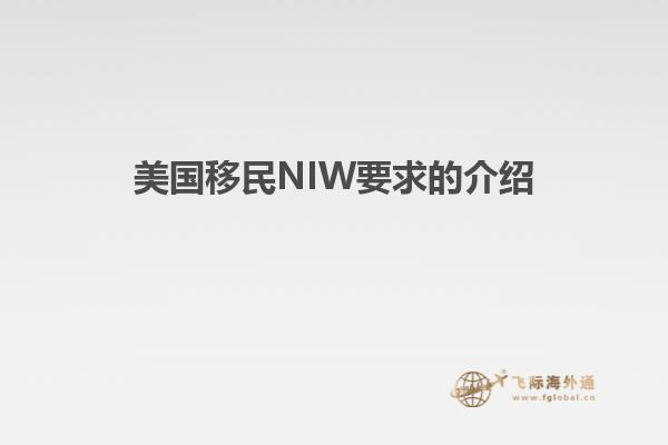 美国移民NIW要求的介绍