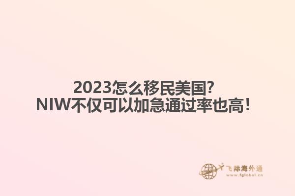 2023怎么移民美国？NIW不仅可以加急通过率也高！