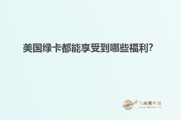 美国绿卡都能享受到哪些福利？
