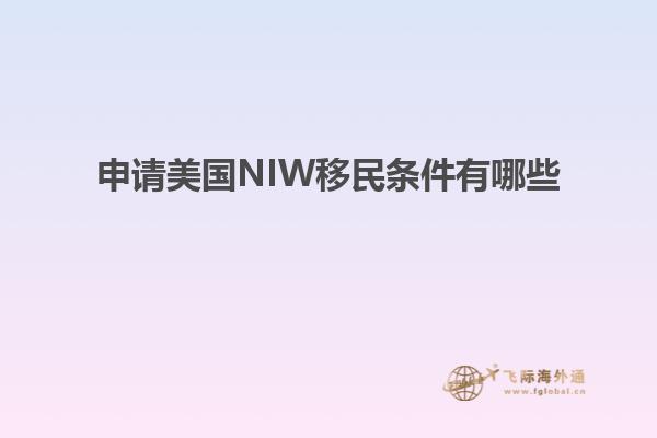 申请美国NIW移民条件有哪些