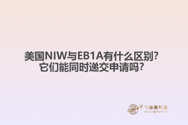 美国NIW与EB1A有什么区别？它们能同时递交申请吗？