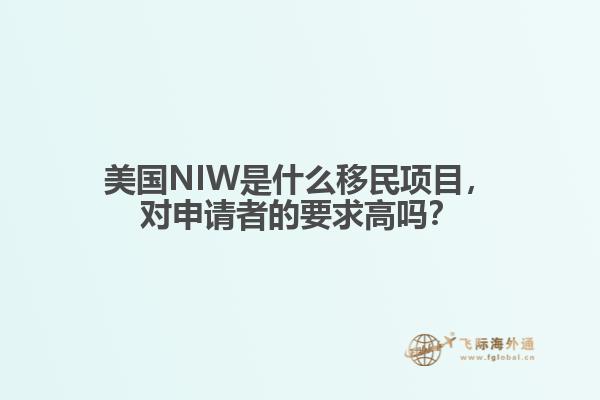 美国NIW是什么移民项目，对申请者的要求高吗？