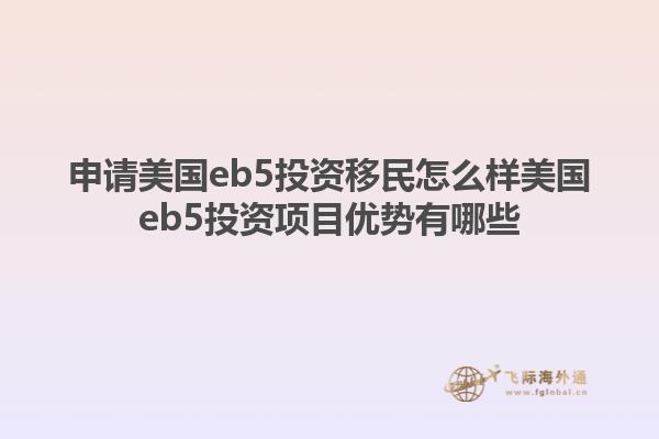 申请美国eb5投资移民怎么样美国eb5投资项目优势有哪些