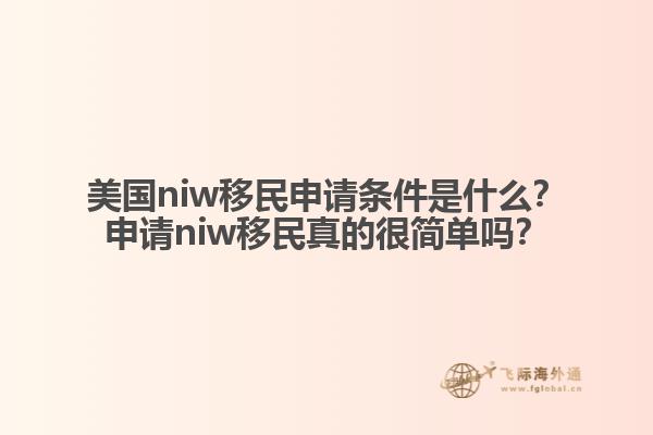 美国niw移民申请条件是什么？申请niw移民真的很简单吗？