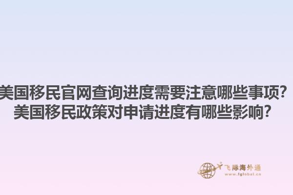 美国移民官网查询进度需要注意哪些事项？美国移民政策对申请进度有哪些影响？