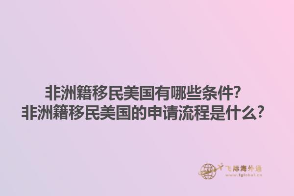 非洲籍移民美国有哪些条件？非洲籍移民美国的申请流程是什么？1.jpg