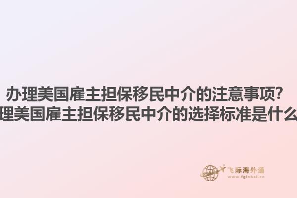 办理美国雇主担保移民中介的注意事项？办理美国雇主担保移民中介的选择标准是什么？1.jpg