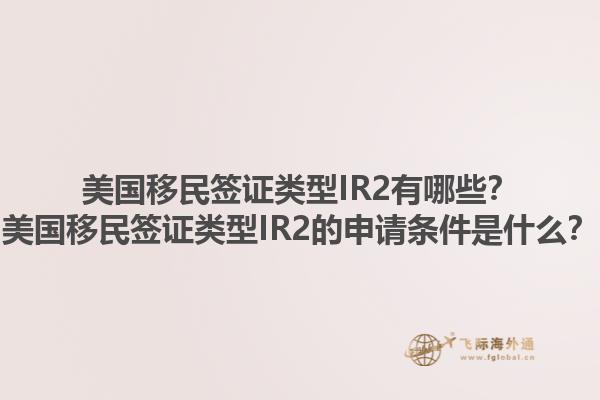 美国移民签证类型IR2有哪些？美国移民签证类型IR2的申请条件是什么？