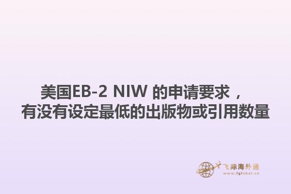 美国EB-2 NIW 的申请要求 ，有没有设定最低的出版物或引用数量