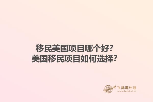 移民美国项目哪个好？美国移民项目如何选择？1.jpg
