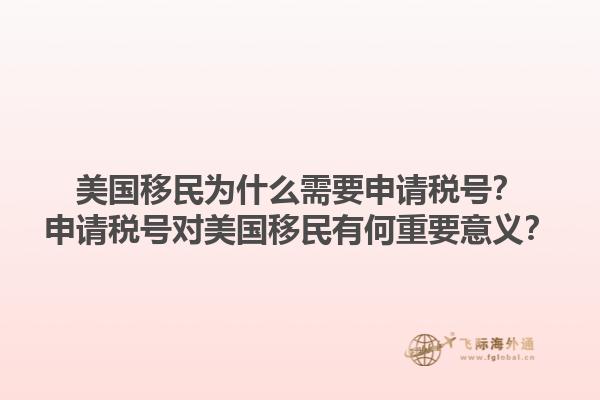 美国移民为什么需要申请税号？申请税号对美国移民有何重要意义？1.jpg