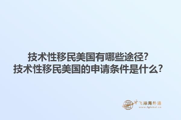 技术性移民美国有哪些途径？技术性移民美国的申请条件是什么？1.jpg