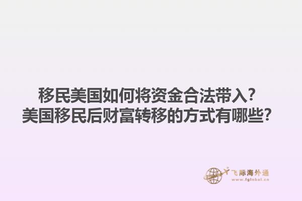 移民美国如何将资金合法带入？美国移民后财富转移的方式有哪些？1.jpg