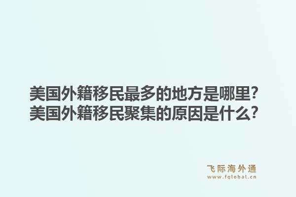 美国外籍移民最多的地方是哪里？美国外籍移民聚集的原因是什么？1.jpg