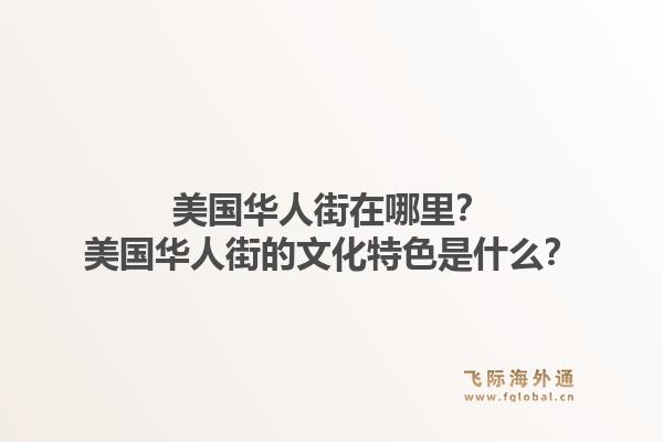 美国华人街在哪里？美国华人街的文化特色是什么？1.jpg