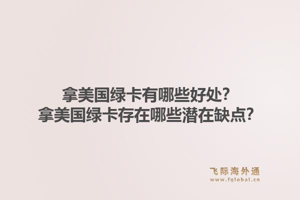 拿美国绿卡有哪些好处？拿美国绿卡存在哪些潜在缺点？1.jpg