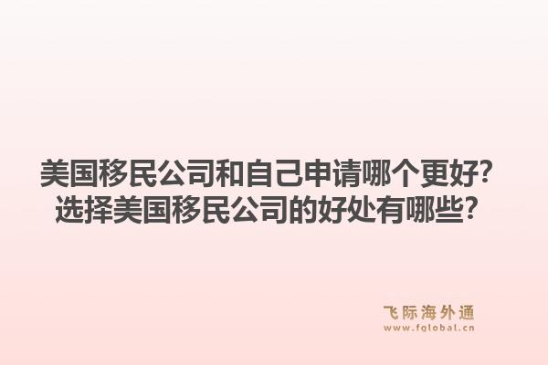 美国移民公司和自己申请哪个更好？选择美国移民公司的好处有哪些？1.jpg