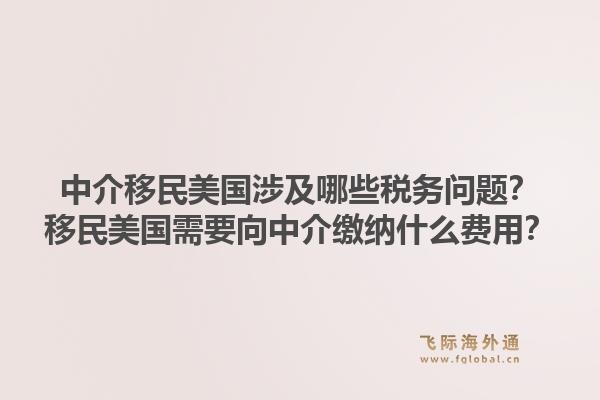 中介移民美国涉及哪些税务问题？移民美国需要向中介缴纳什么费用？1.jpg