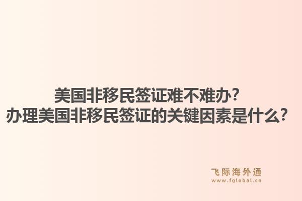 美国非移民签证难不难办？办理美国非移民签证的关键因素是什么？1.jpg