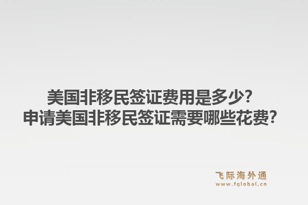 美国非移民签证费用是多少？申请美国非移民签证需要哪些花费？1.jpg