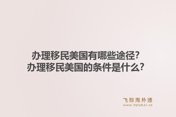 办理移民美国有哪些途径？办理移民美国的条件是什么？1.jpg