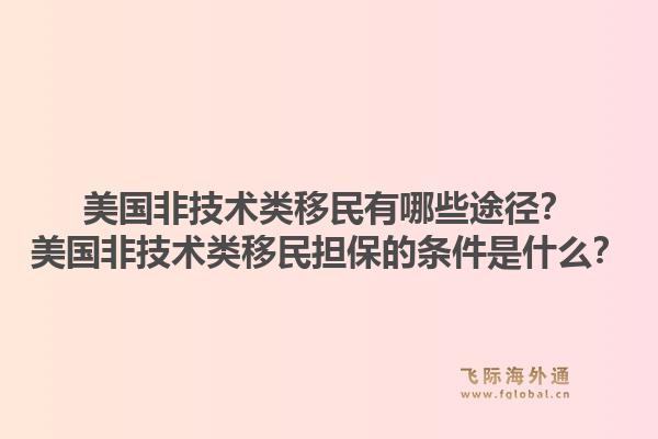 美国非技术类移民有哪些途径？美国非技术类移民担保的条件是什么？1.jpg