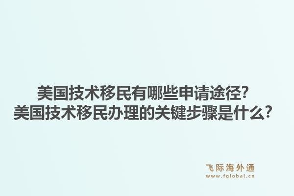 美国技术移民有哪些申请途径?美国技术移民办理的关键步骤是什么?1.jpg