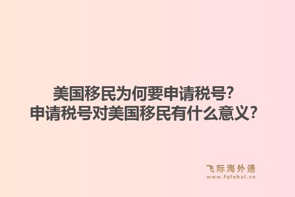 美国移民为何要申请税号？申请税号对美国移民有什么意义？1.jpg