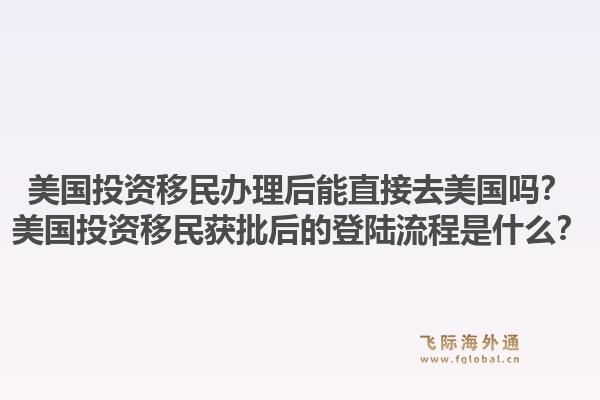美国投资移民办理后能直接去美国吗?美国投资移民获批后的登陆流程是什么?1.jpg