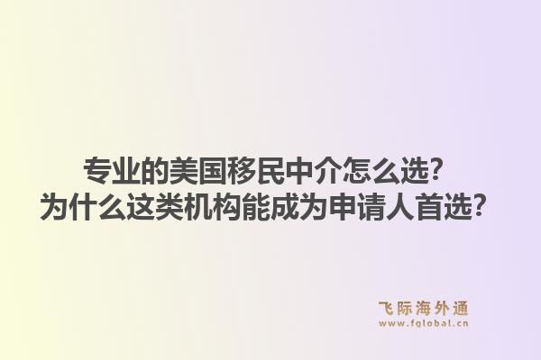专业的美国移民中介怎么选？为什么这类机构能成为申请人首选？