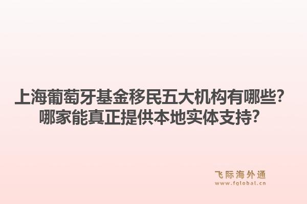 上海葡萄牙基金移民五大机构有哪些？哪家能真正提供本地实体支持？