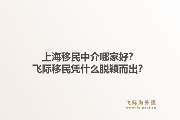 上海移民中介哪家好？飞际移民凭什么脱颖而出？