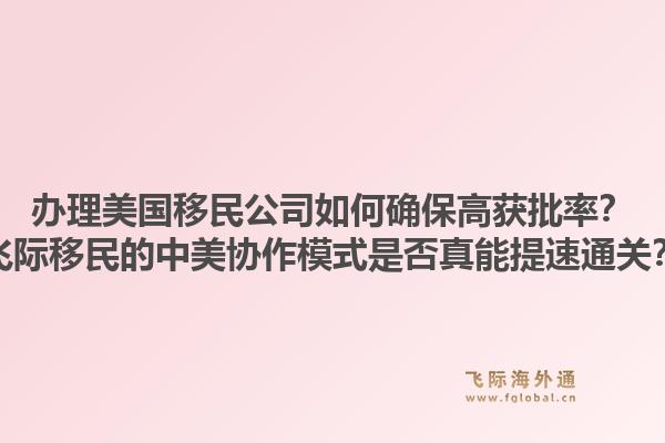 办理美国移民公司如何确保高获批率？飞际移民的中美协作模式是否真能提速通关？1.jpg