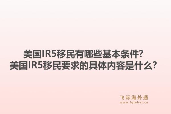 美国IR5移民有哪些基本条件？美国IR5移民要求的具体内容是什么？1.jpg