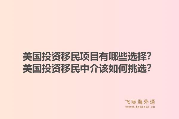 美国投资移民项目有哪些选择?美国投资移民中介该如何挑选?1.jpg