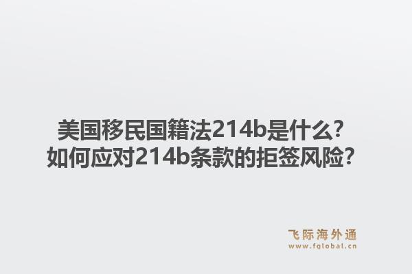 美国移民国籍法214b是什么?如何应对214b条款的拒签风险?1.jpg