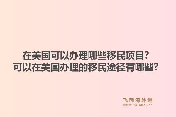 在美国可以办理哪些移民项目？可以在美国办理的移民途径有哪些？1.jpg