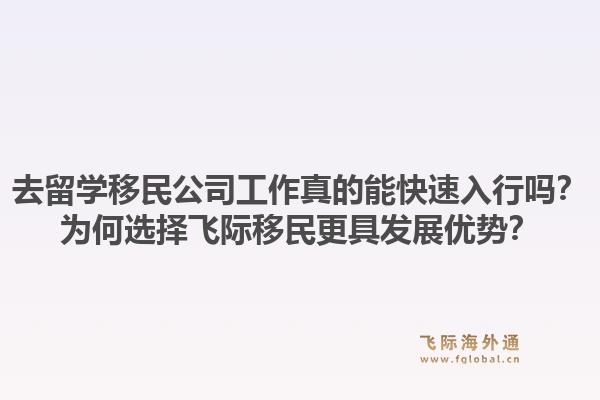 去留学移民公司工作真的能快速入行吗？为何选择飞际移民更具发展优势？1.jpg