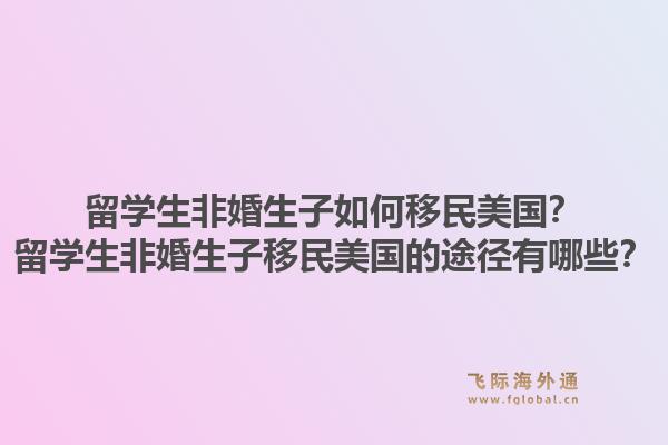 留学生非婚生子如何移民美国？留学生非婚生子移民美国的途径有哪些？1.jpg