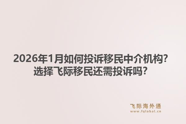 2026年1月如何投诉移民中介机构?选择飞际移民还需投诉吗?1.jpg