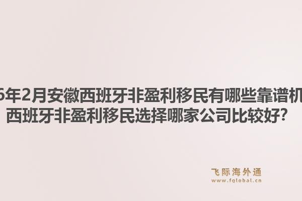2026年2月安徽西班牙非盈利移民有哪些靠谱机构?西班牙非盈利移民选择哪家公司比较好?1.jpg