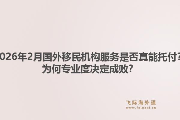 2026年2月国外移民机构服务是否真能托付?为何专业度决定成败?1.jpg