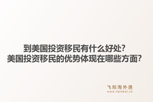 到美国投资移民有什么好处？美国投资移民的优势体现在哪些方面？