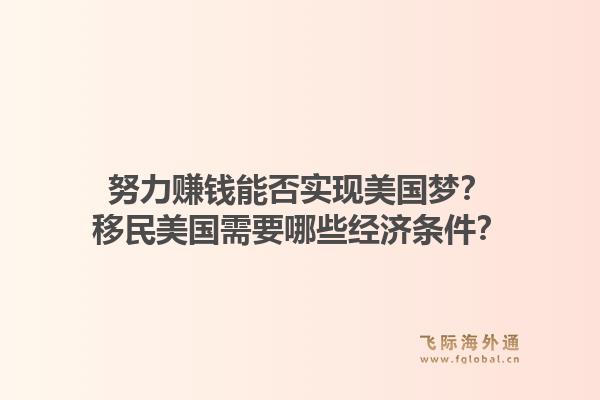 努力赚钱能否实现美国梦?移民美国需要哪些经济条件?1.jpg
