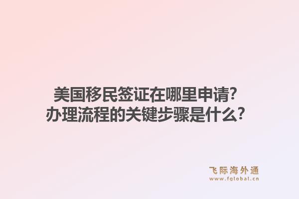 美国移民签证在哪里申请？办理流程的关键步骤是什么？