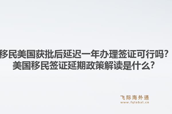 移民美国获批后延迟一年办理签证可行吗？美国移民签证延期政策解读是什么？1.jpg